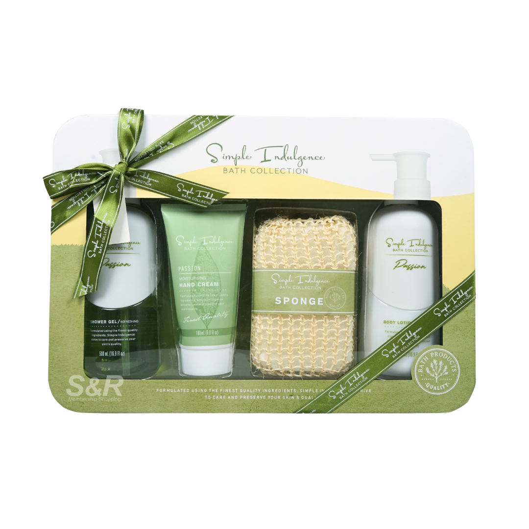 Simple Indulgence 4-piece Curved Box Bath Gift Set